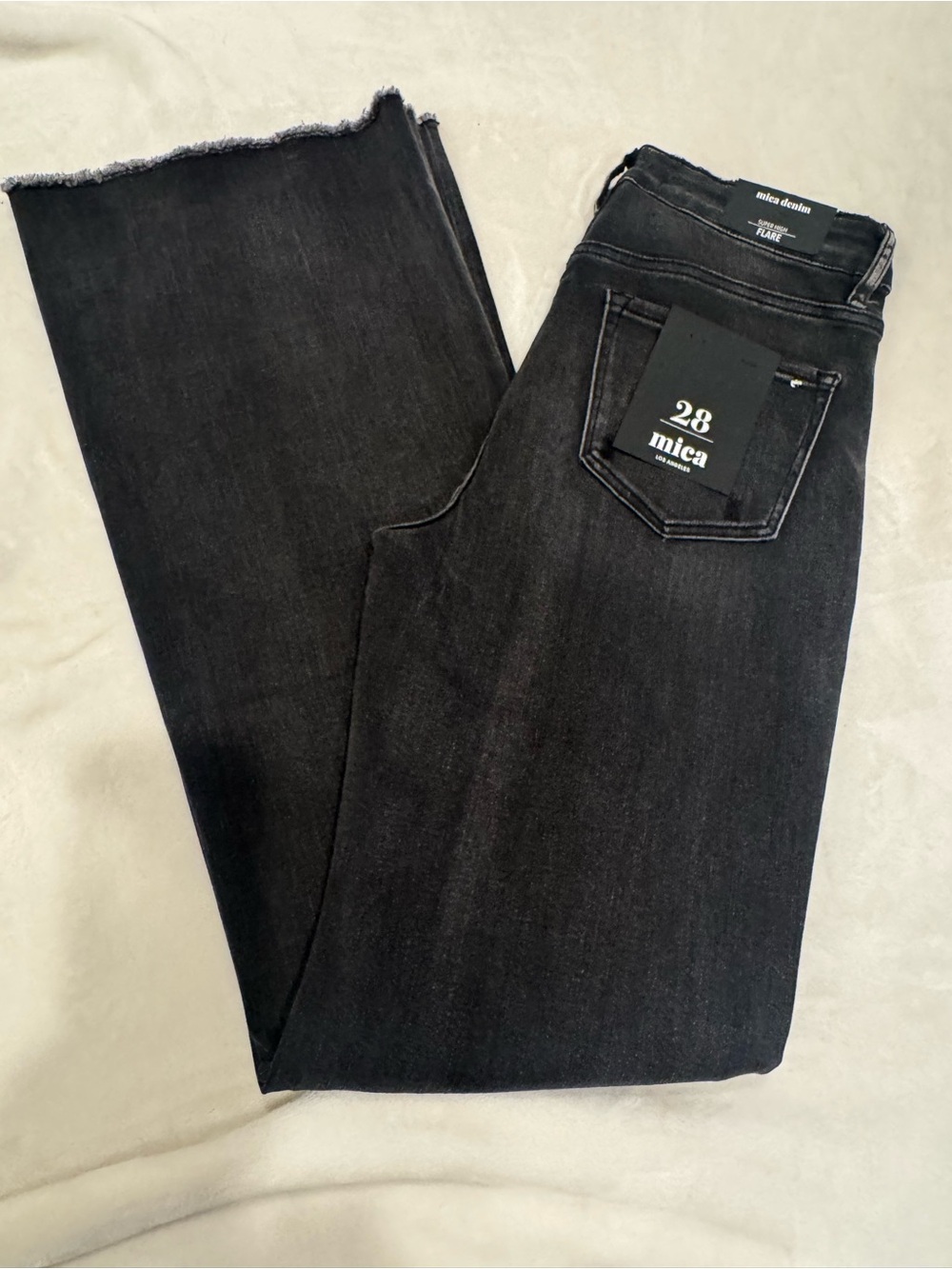 Mica Denim Men's Black Straight-Leg Jeans - Size 28